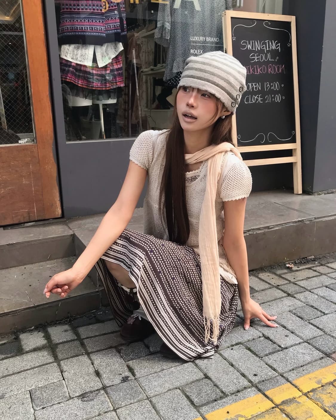 𖤐모카 베이지 걸set𖤐  상품이미지1