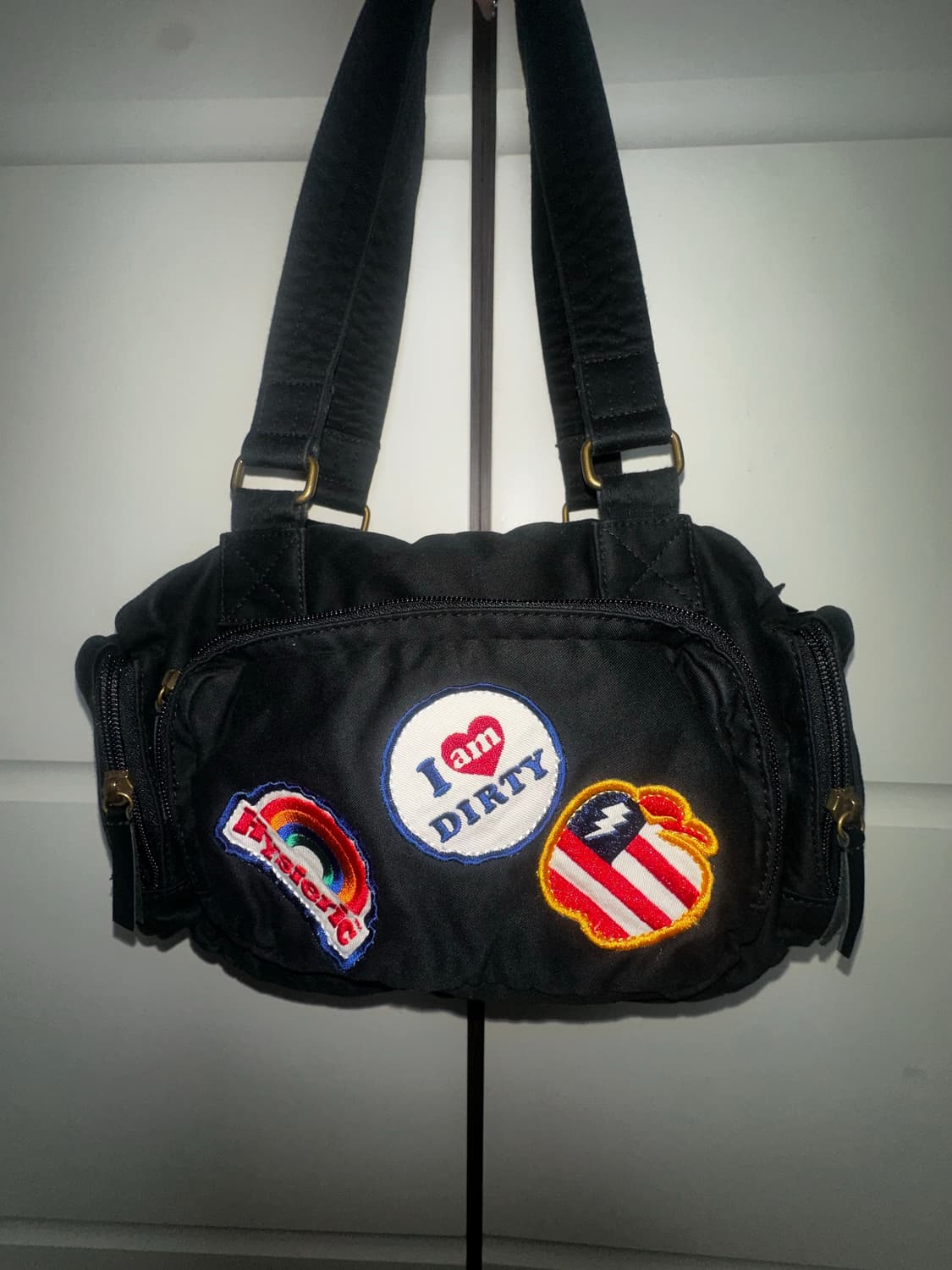 히스테릭 글래머 패치 스크래치 미니 보스턴 백 상품이미지3