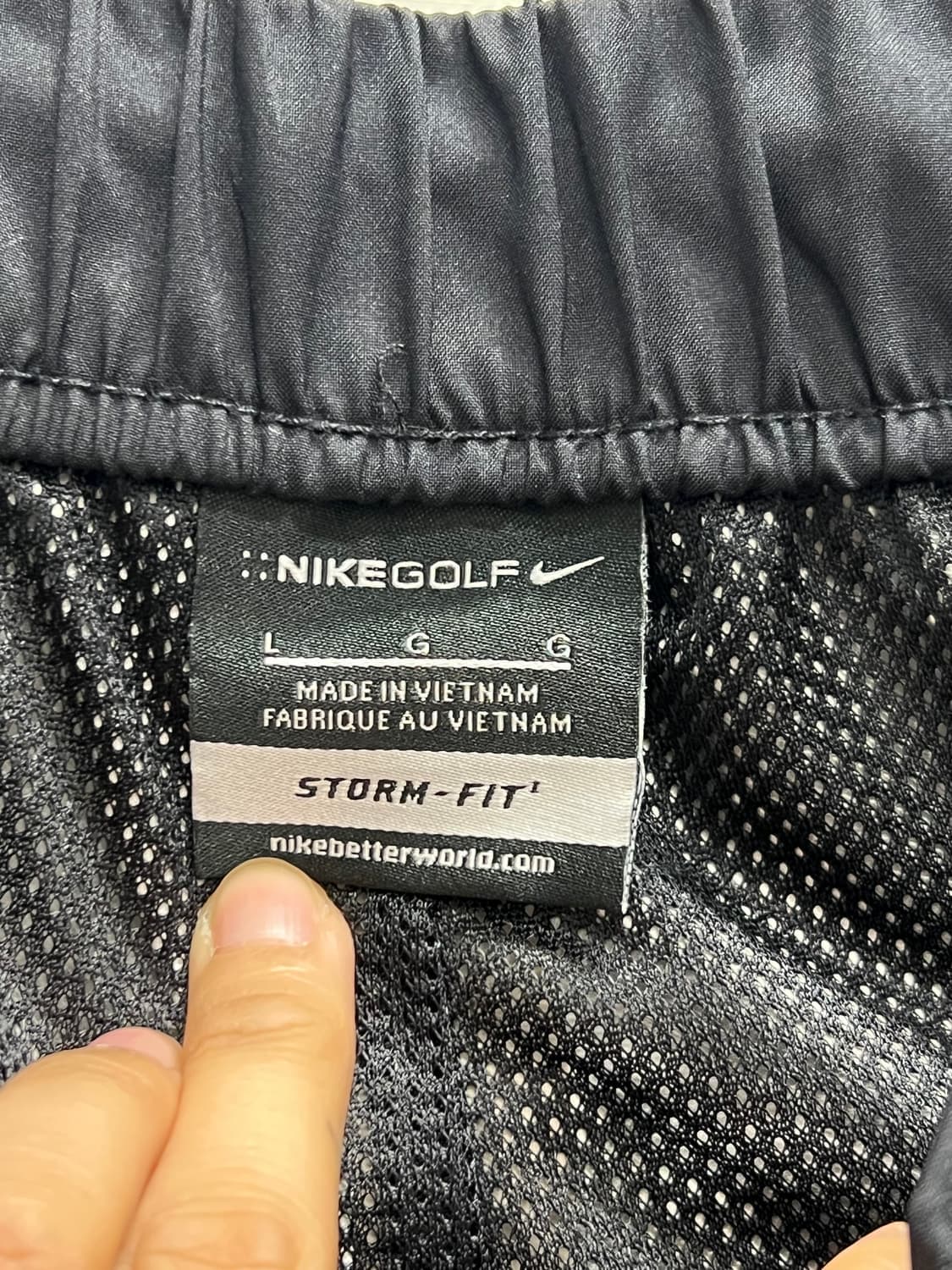 (L) 나이키 골프 스톰핏 올드스쿨 우븐 팬츠 블랙 (발목 스트링) 상품이미지4