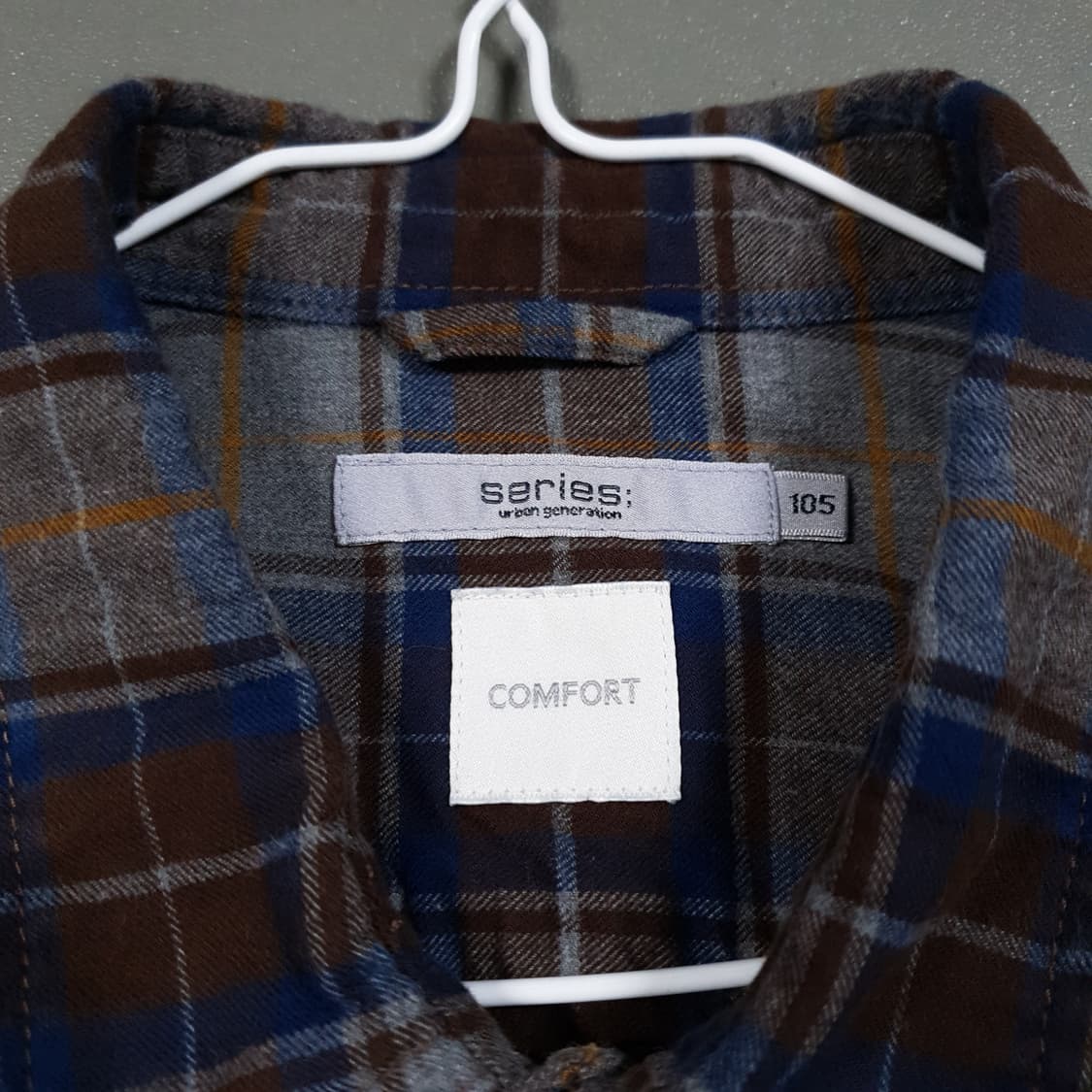 코오롱 시리즈 신형 20FW 멜란지 믹스 멀티 체크 셔츠 남방 XL 상품이미지2