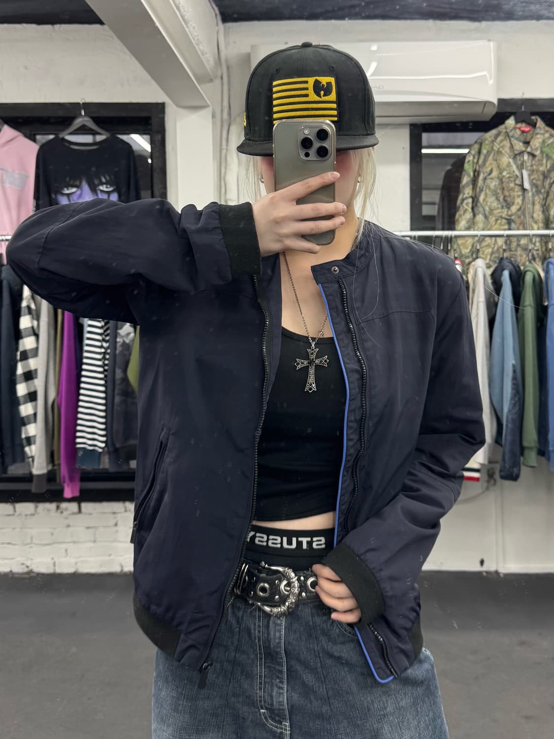 캘빈 클라인 사이드로고 블루종 상품이미지3