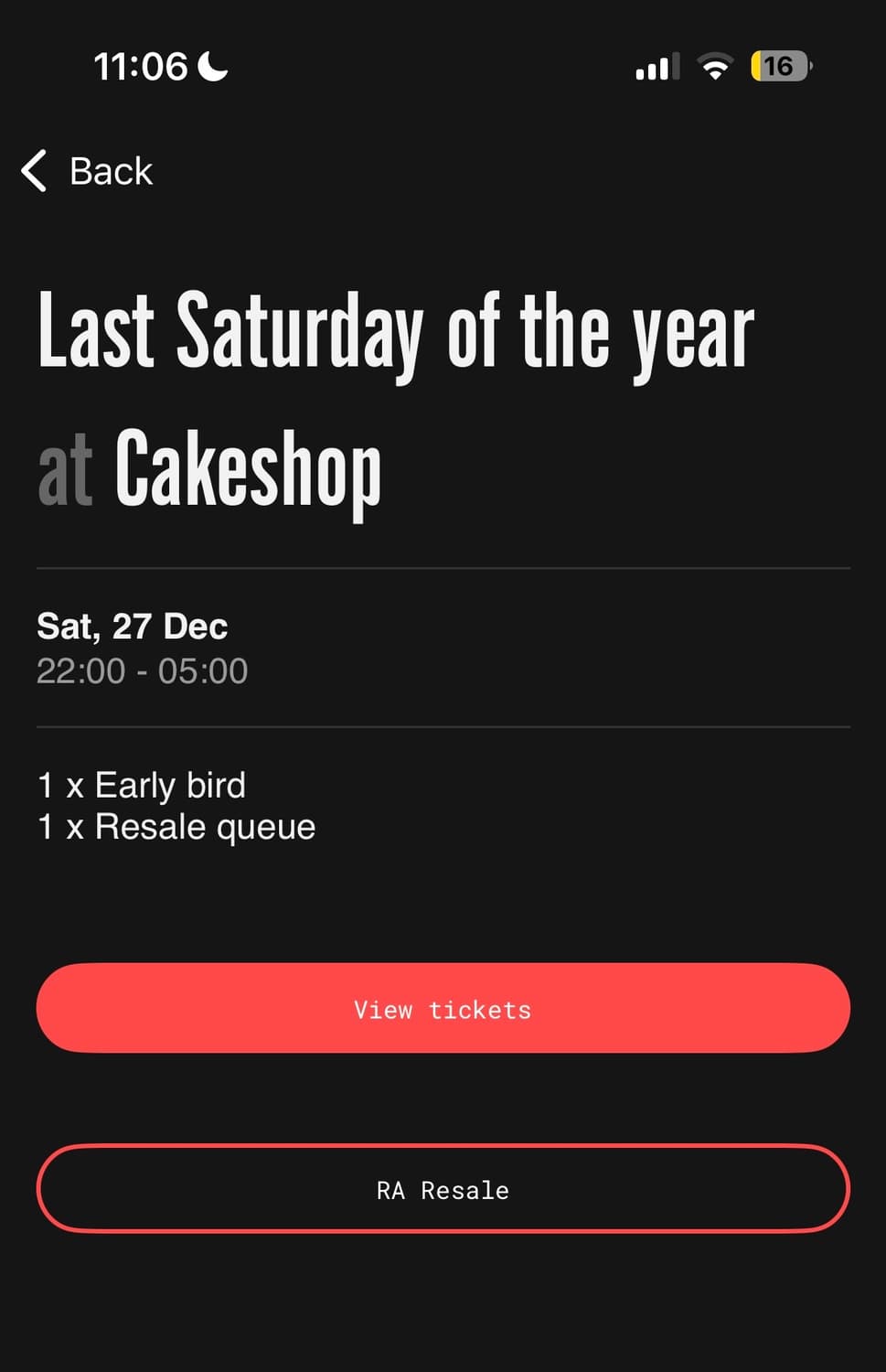 Cakeshop 이번주 토요일 12/27, 1/31 ticket 상품이미지1