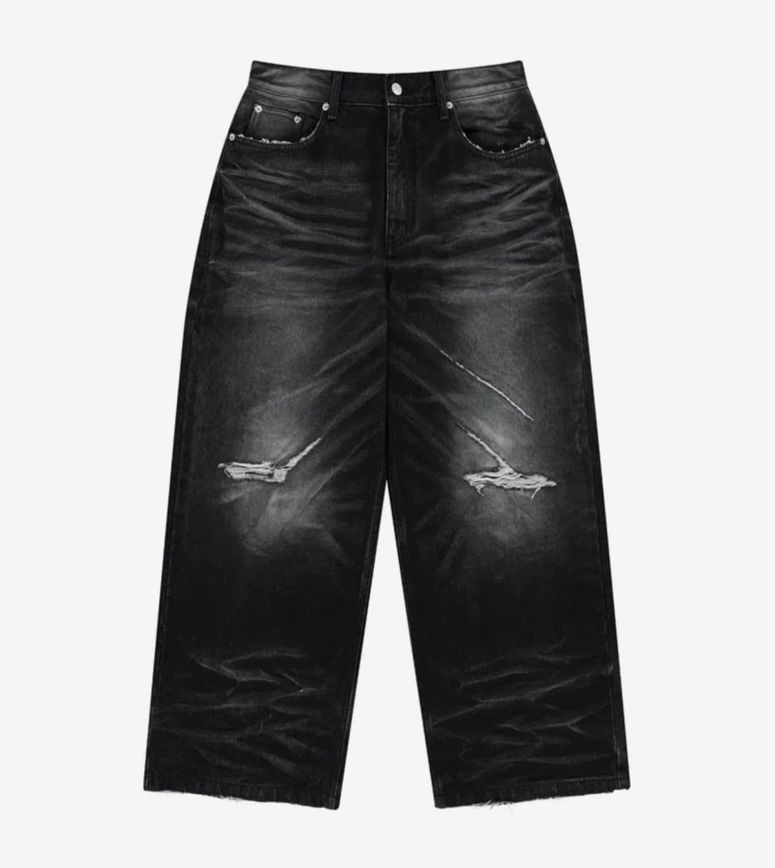 아캄 VTG Embo Washed Denim Pants (Black) 상품이미지4