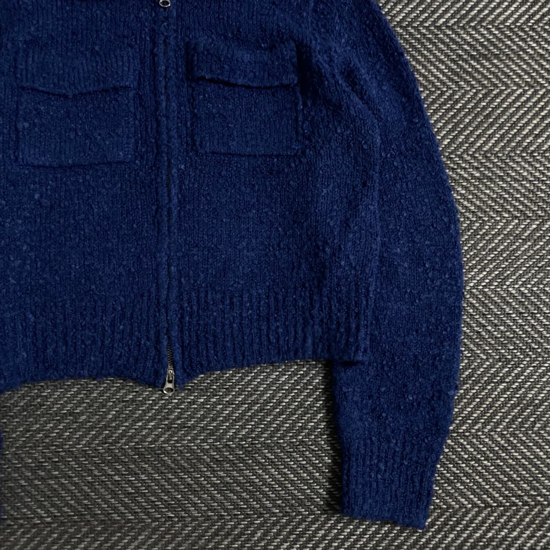 빈티지 부클 니트 가디건 집업y 3667 상품이미지3