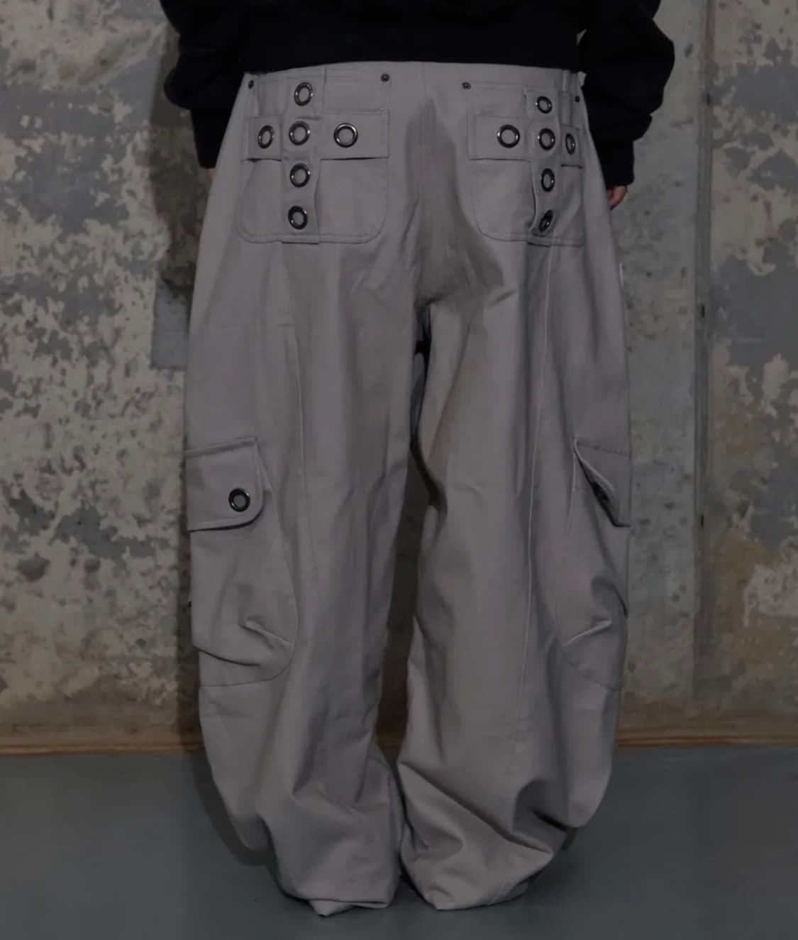 팬시클럽 크로스 포켓 카고 팬츠 핑크베이지 상품이미지1