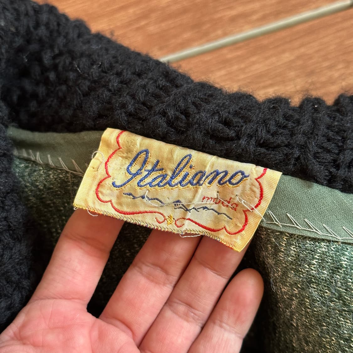 50‘s Italiana fake fur switching knit 상품이미지10