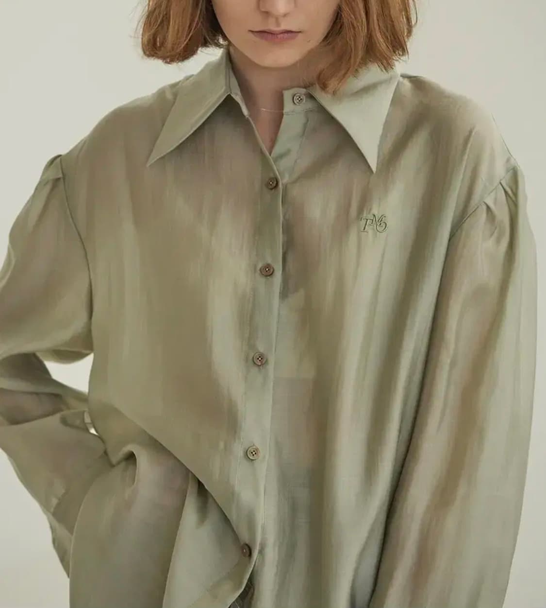 TMO BY 13MONTH SHIRRING SHIRT (KHAKI) 상품이미지2