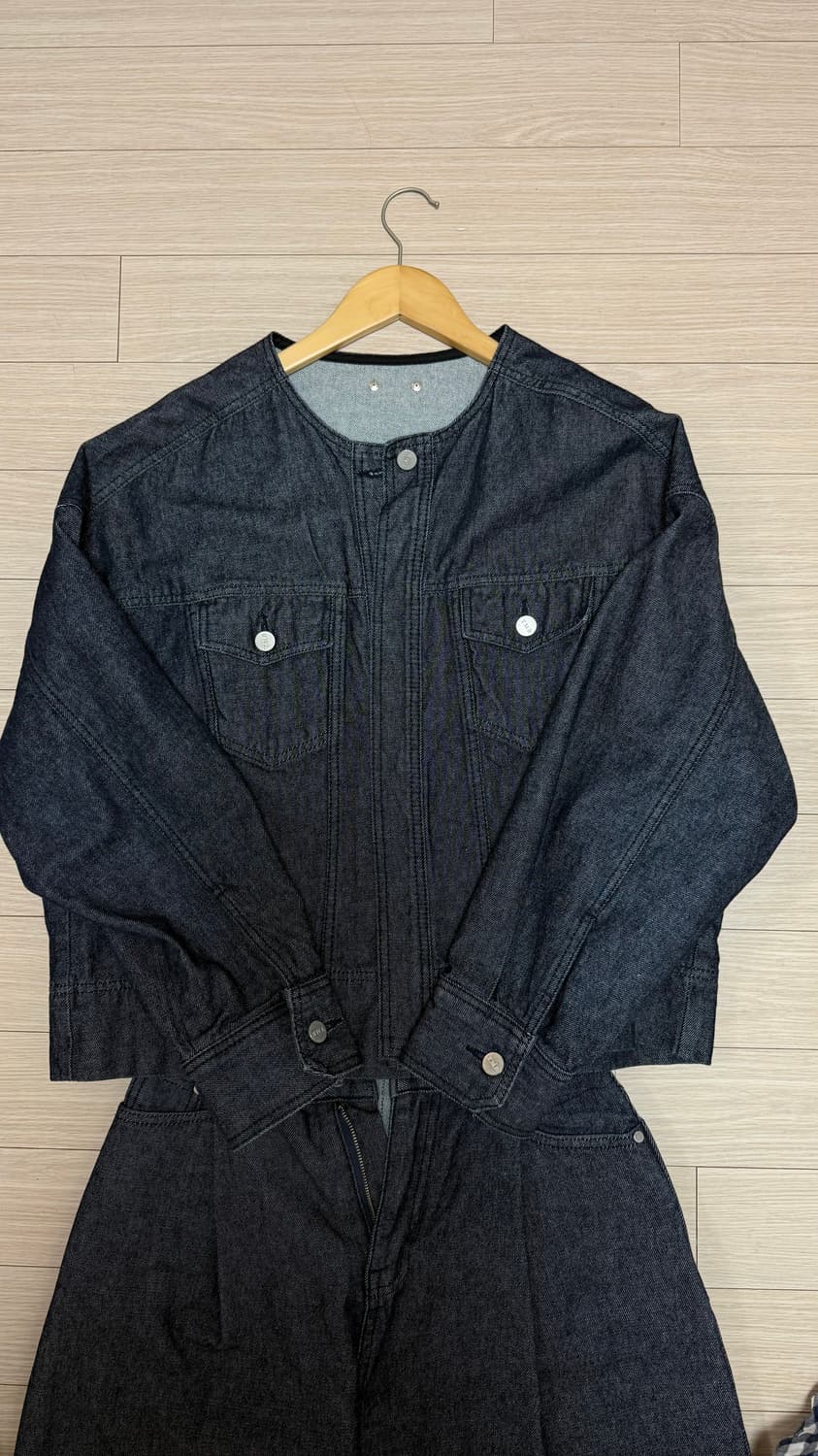트리밍버드 원버튼 데님 자켓 (+팬츠) 상품이미지3