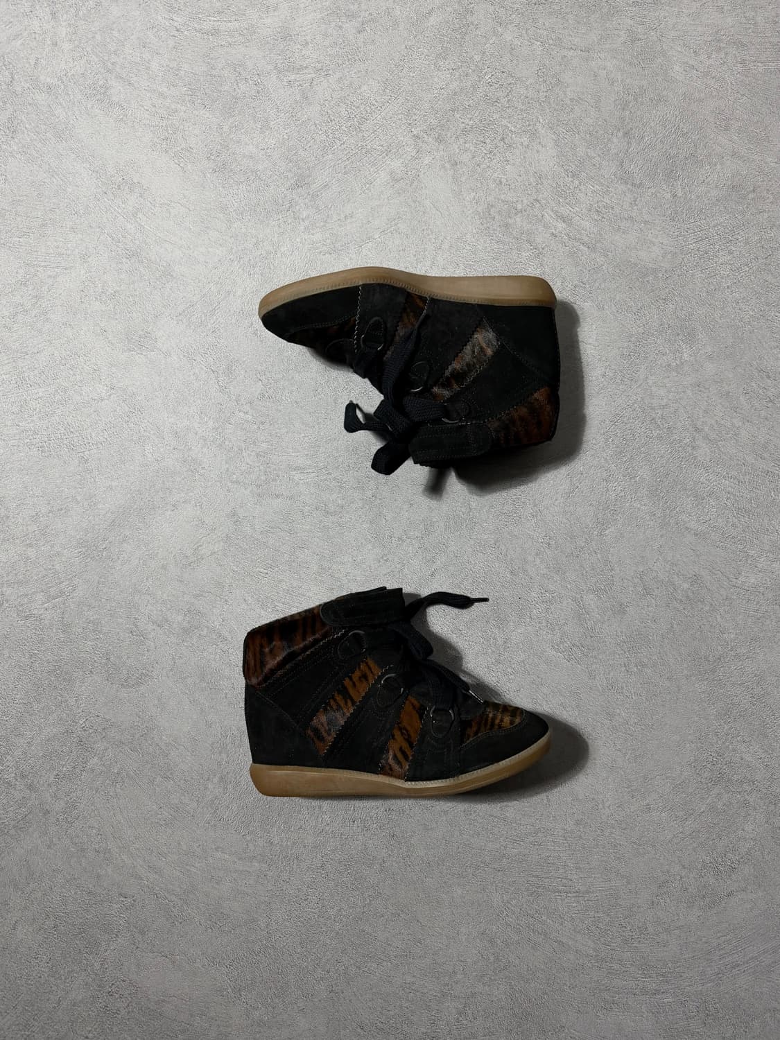 이자벨마랑 스웨이드 웨지힐 스니커즈 레오파드 상품이미지2