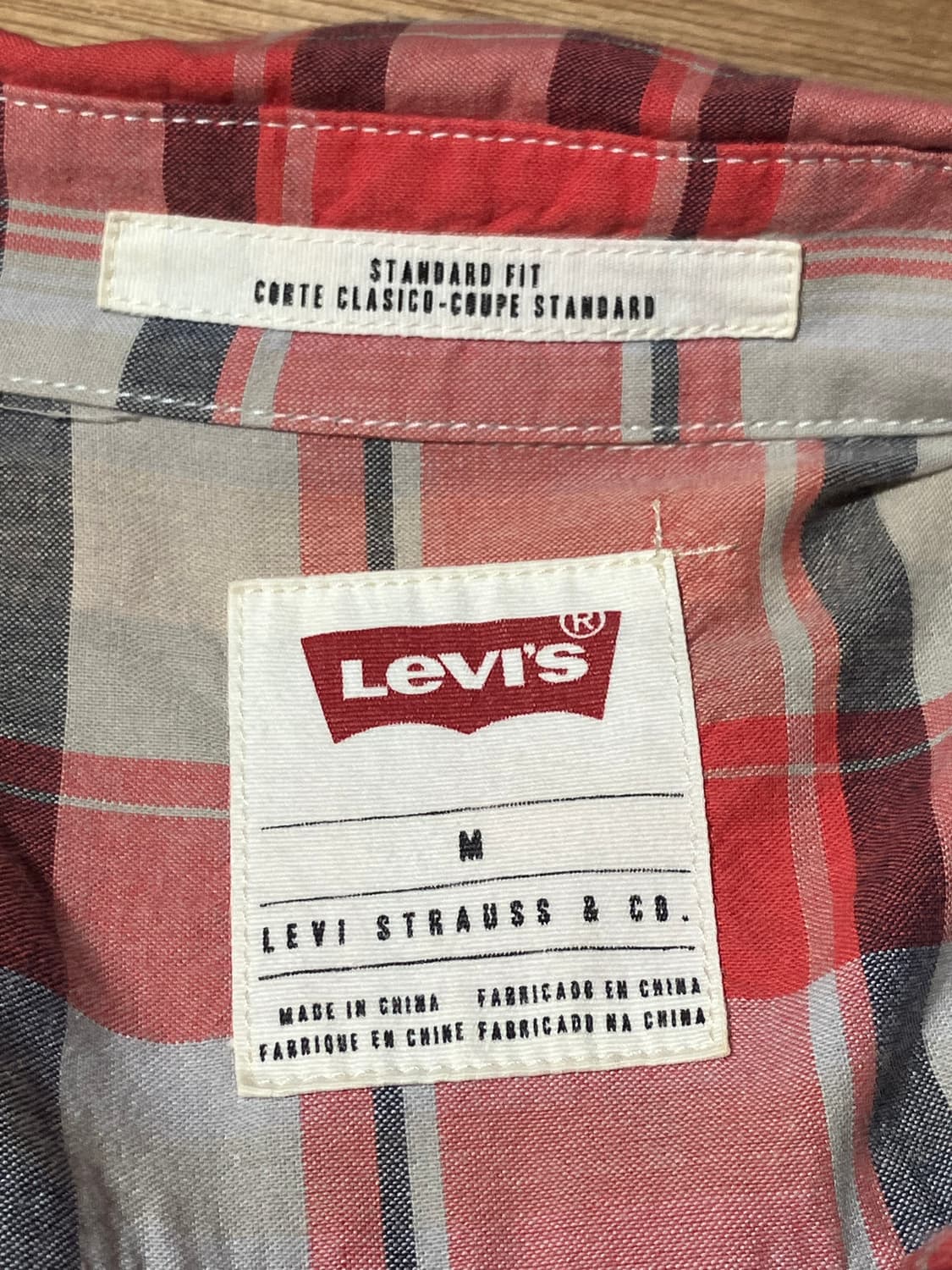 Levi’s 레드 체크 반팔 셔츠 상품이미지6