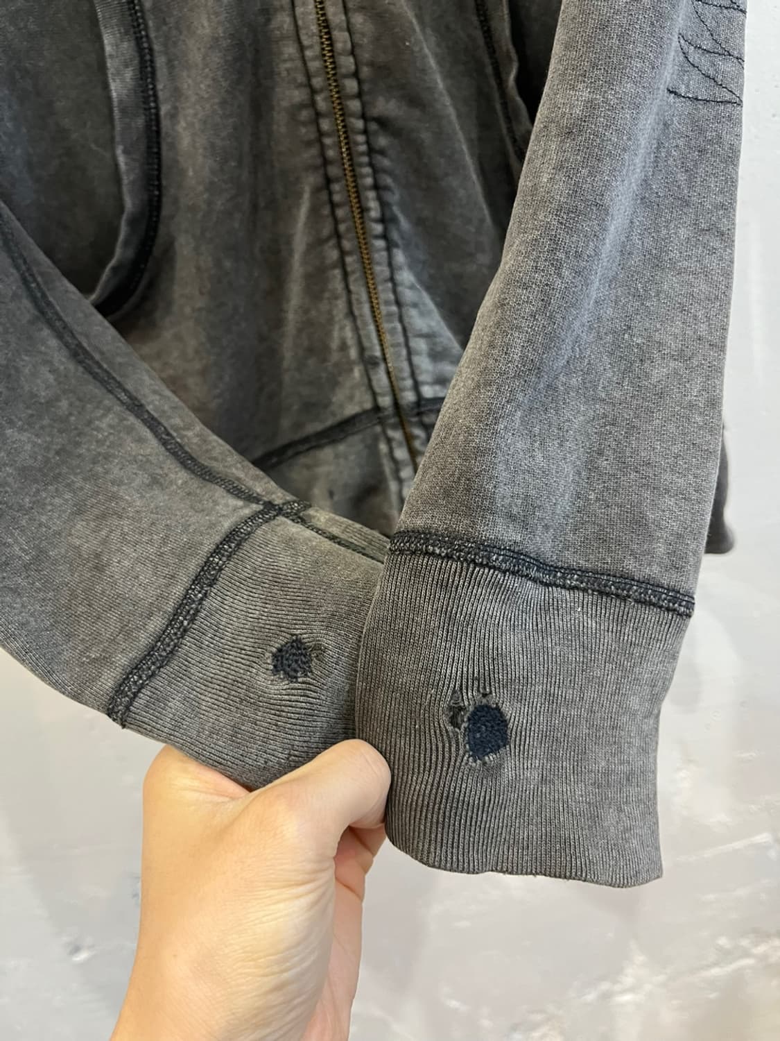 abahouse 아바하우스 그런지 워시드 후드집업  상품이미지4