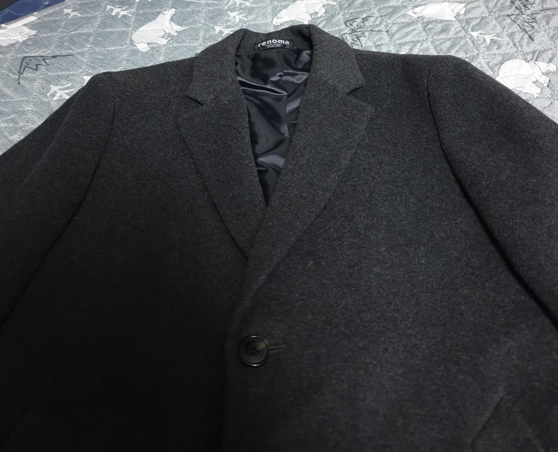 레노마 파리 옴므 슬림핏 울 혼방 코트 다크그레이 (97사이즈) 상품이미지2