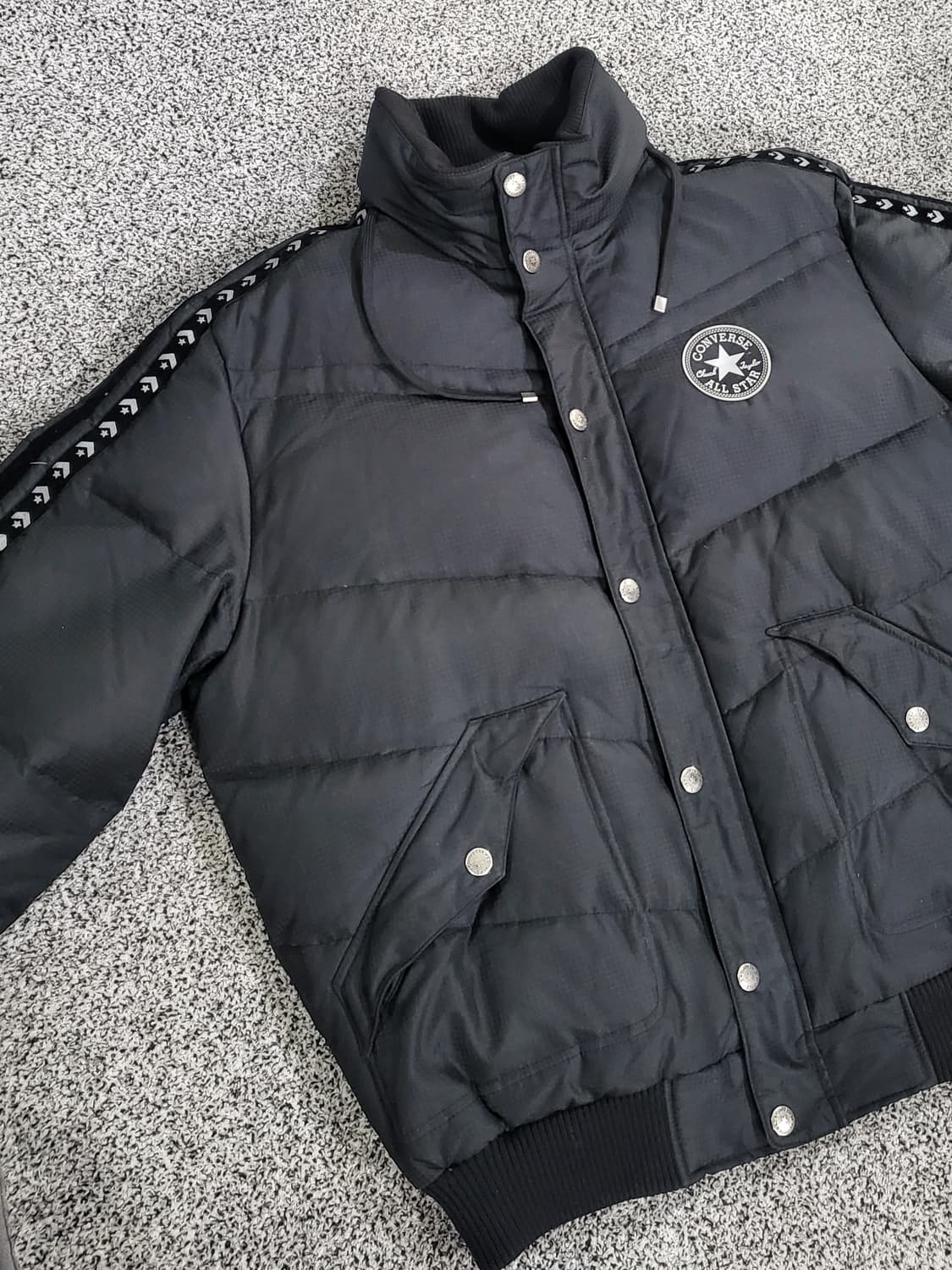 컨버스 올스타 블랙 오리털 패딩 점퍼 상품이미지5