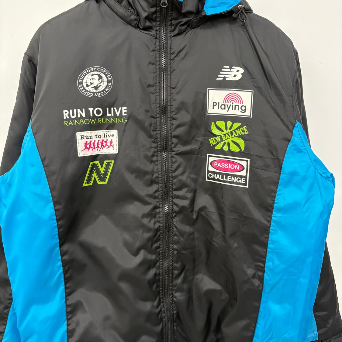 뉴발란스 콜라보제품 패치 후드 경량패딩 남L 상품이미지2