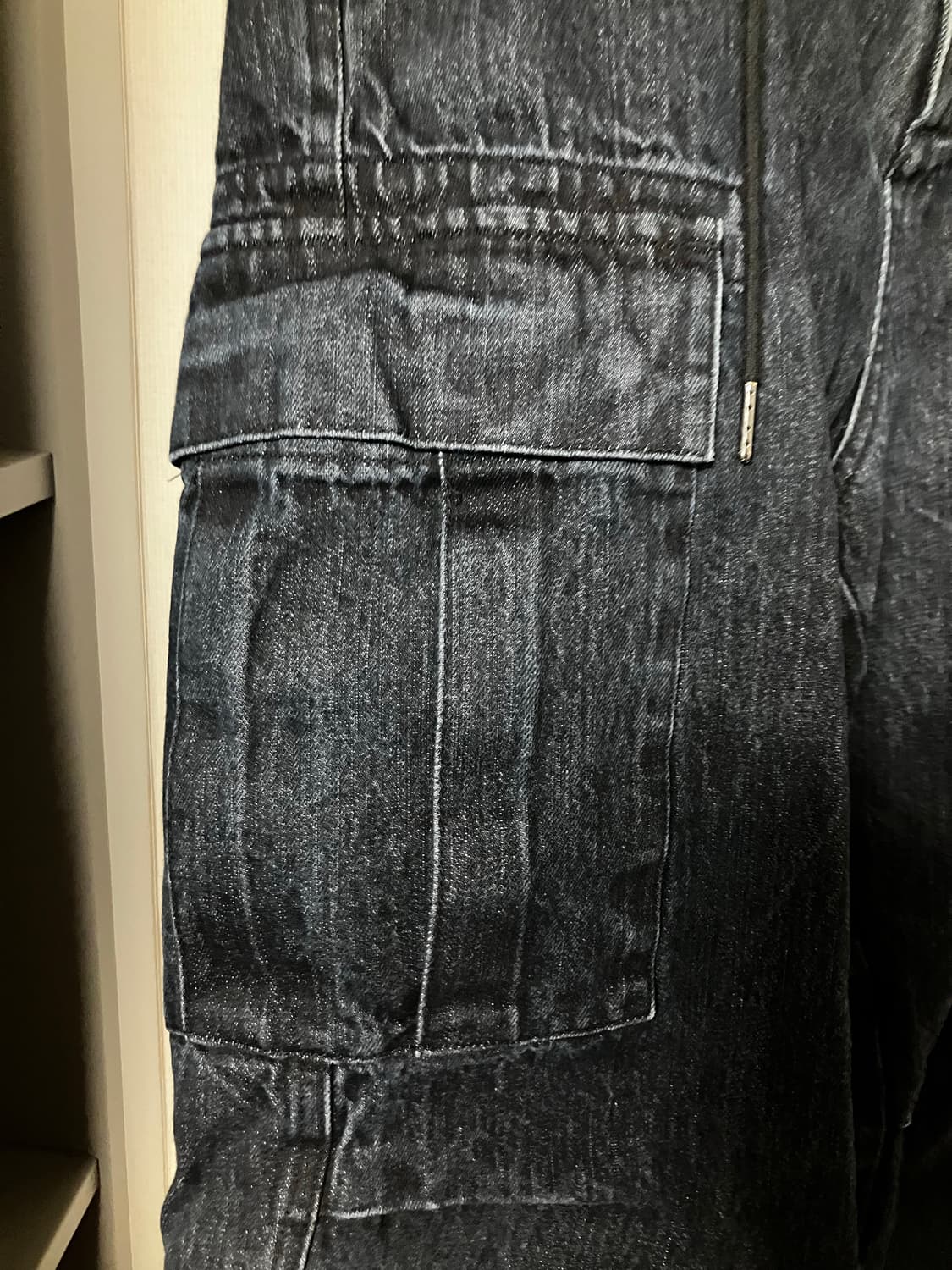 해칭룸 x 르세라핌 콜라보 데님 카고팬츠 상품이미지4