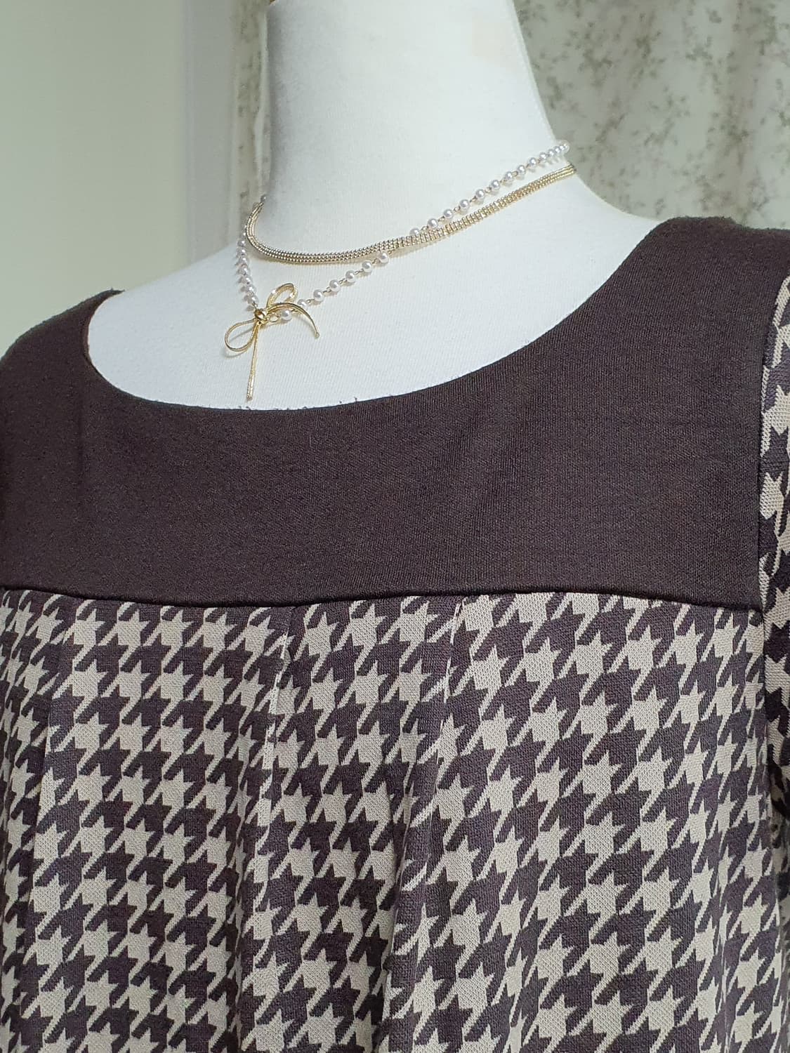 [일본빈티지] 4천원 하운드투스 체크 반팔 원피스 상품이미지3