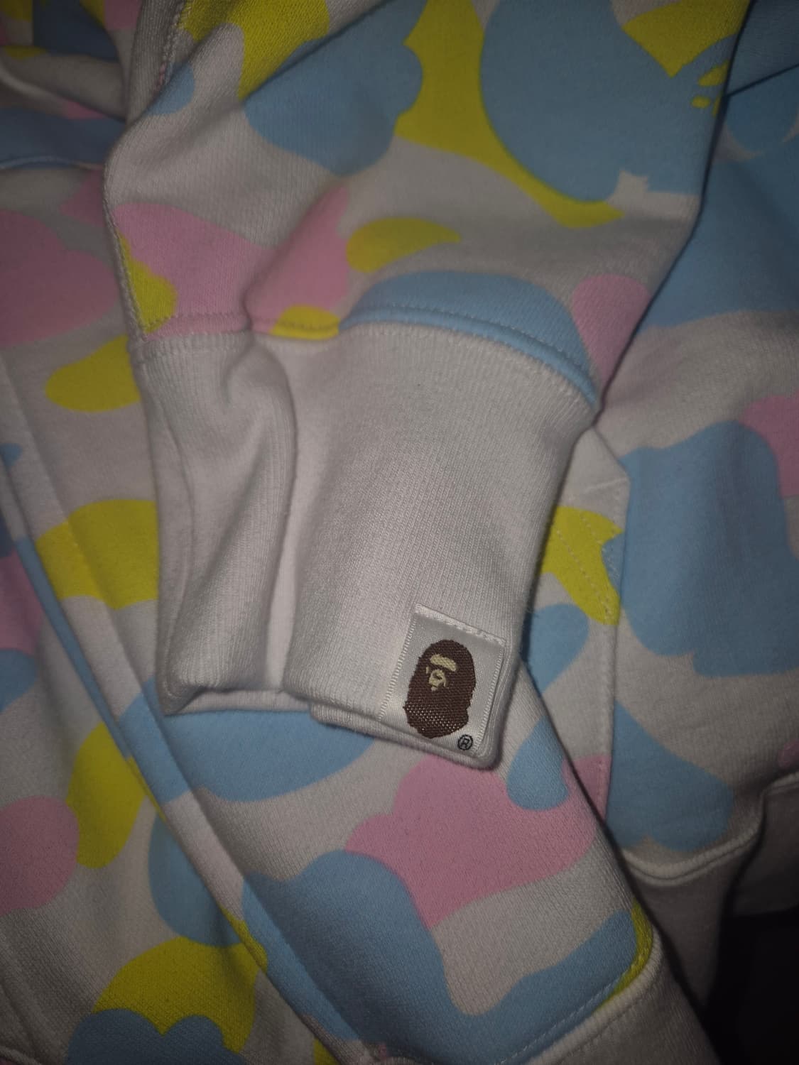 핀터깔 베이프 코튼캔디 카모 베이비 마일로 후드집업 화이트 XL 상품이미지10