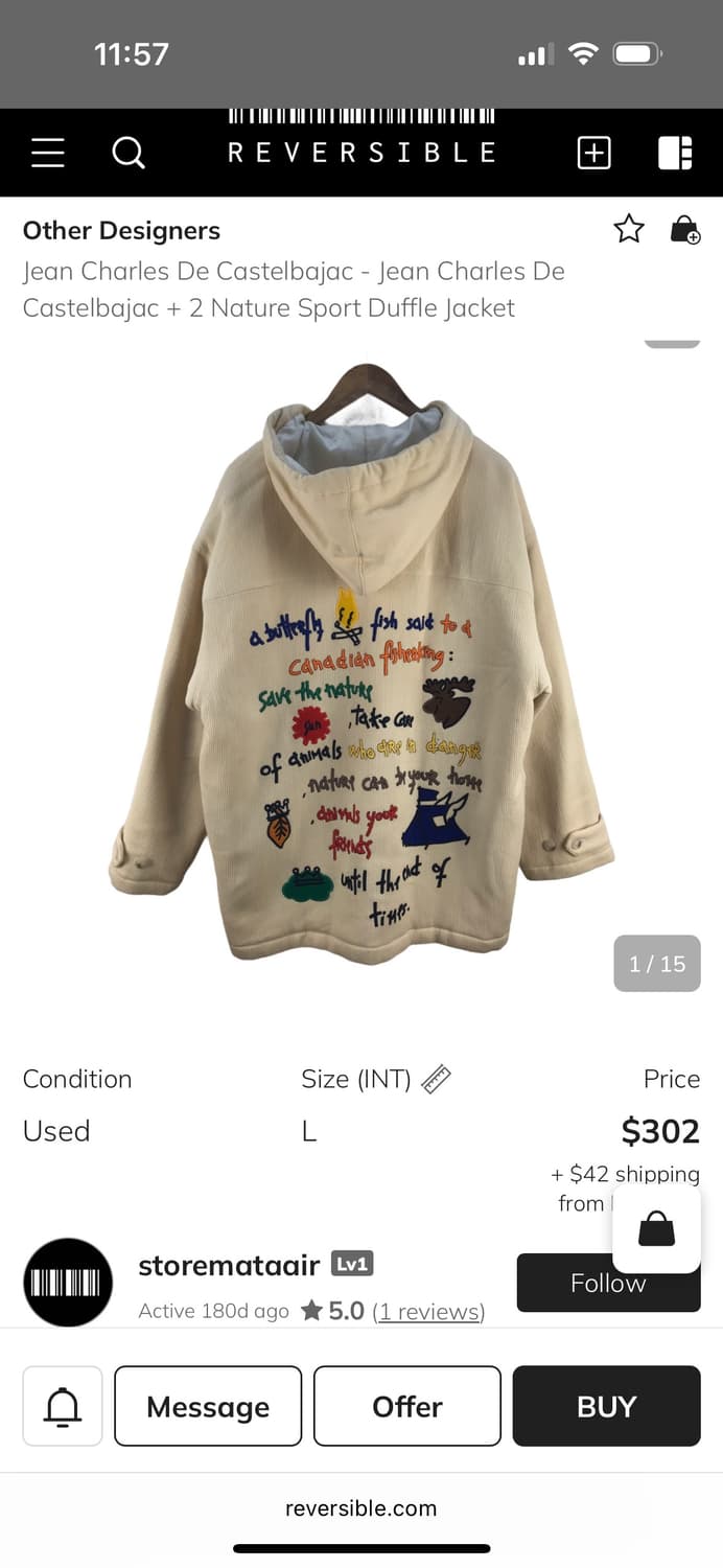 까스텔바작 +2 네이쳐 스포츠 더플 코트 일본제 4 상품이미지10