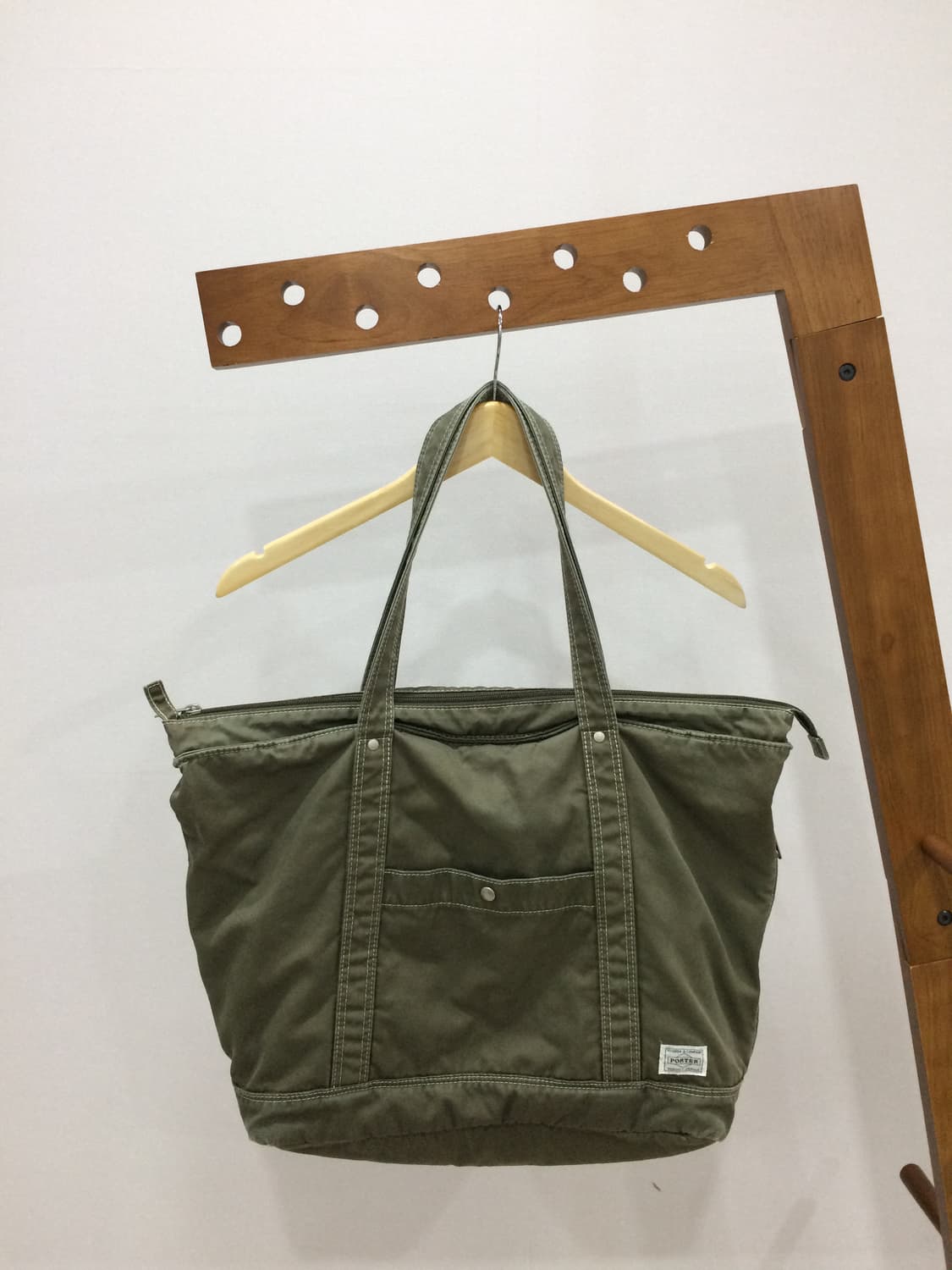 빈티지 포터 카키 토트백 상품이미지1