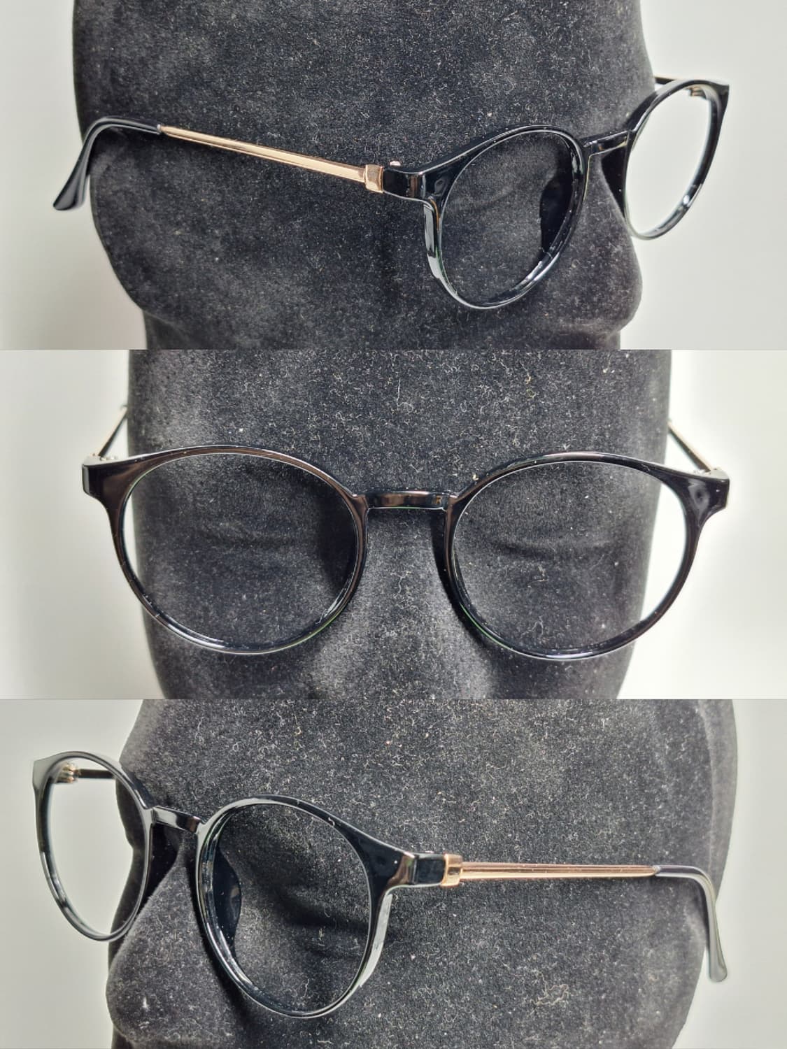 일본 수입 3coins BPC-2124 블랙 골드 보스턴 안경테 패션 상품이미지4