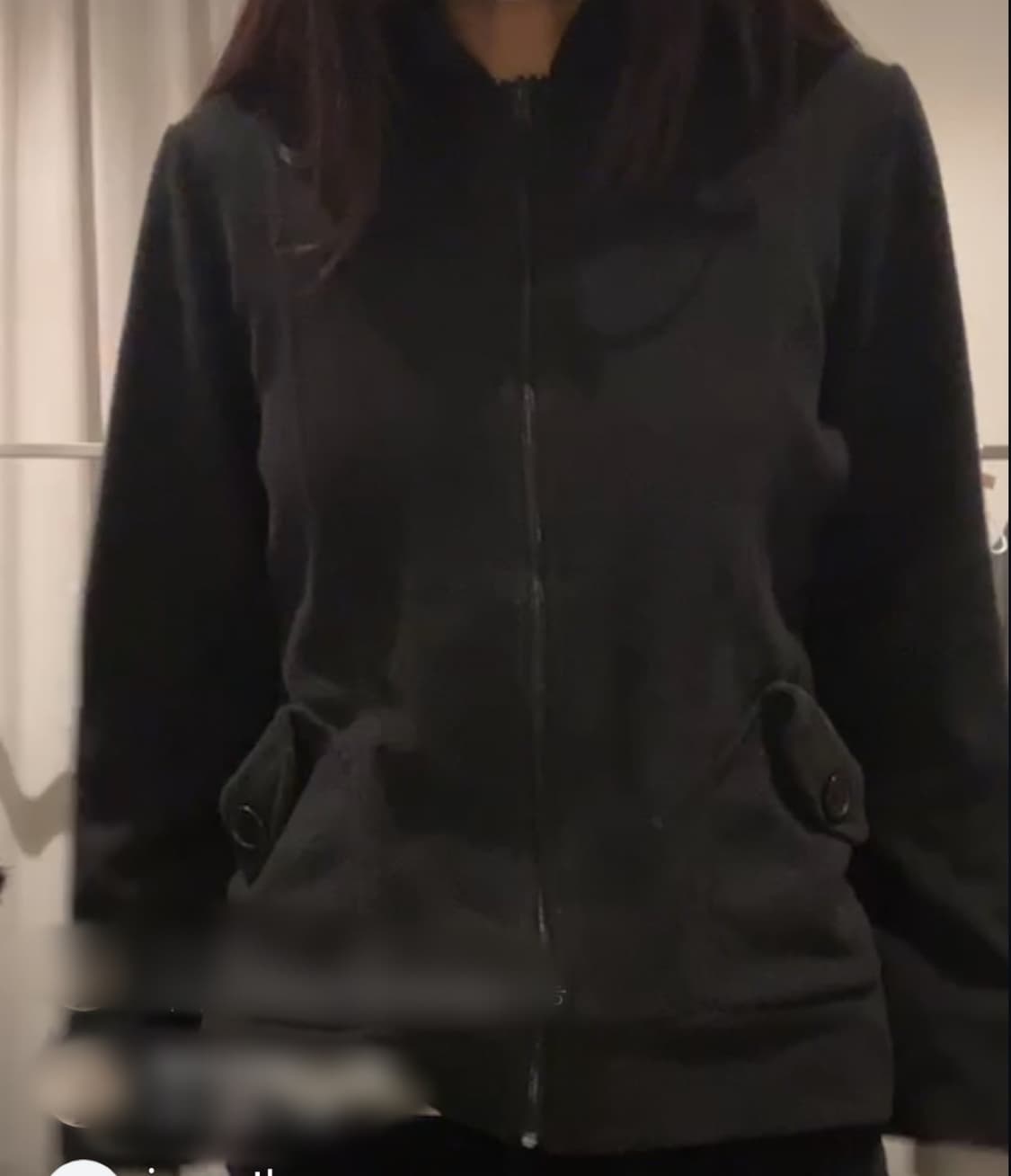 딱붙핏 블랙 만두 포켓 후리스 재킷 상품이미지4