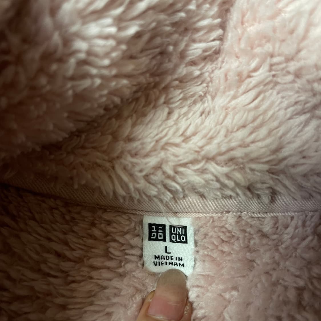 유니클로 연핑크 플리스 집업 자켓 L 상품이미지4