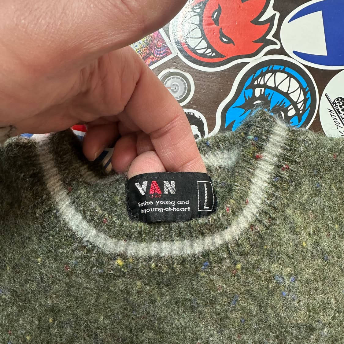 Van jac 반 자켓 울 니트 스웨터 L 상품이미지5