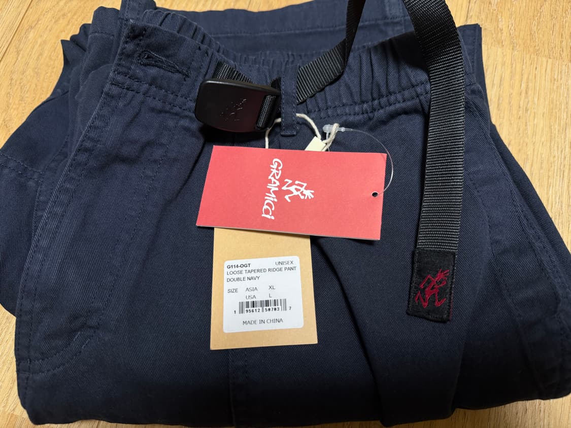 그라미치 루즈 테이퍼드 릿지 팬츠 네이비 XL 상품이미지1