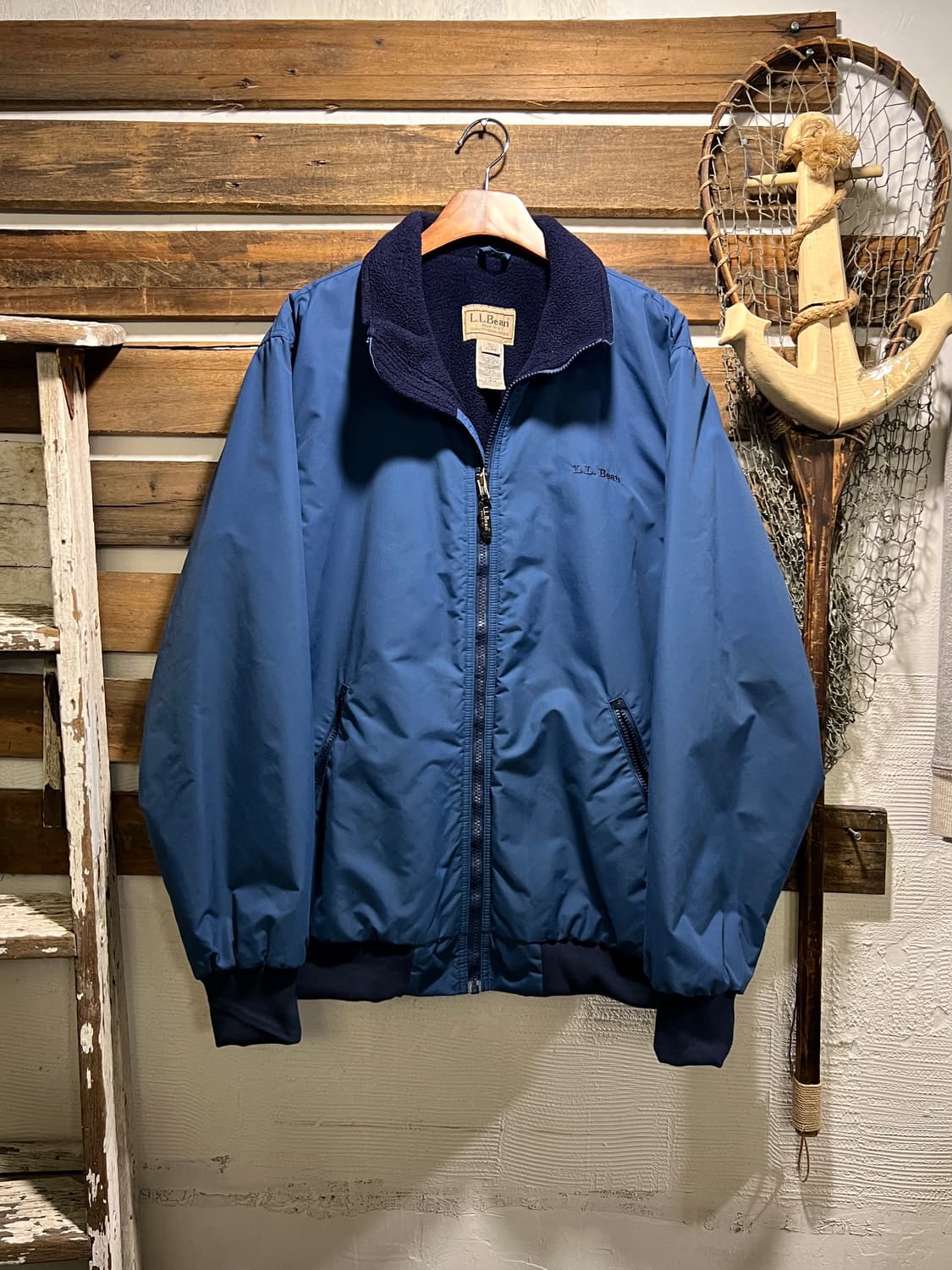 [XL]엘엘빈 USA 플리스 라이닝 네이비 웜업 자켓 상품이미지1