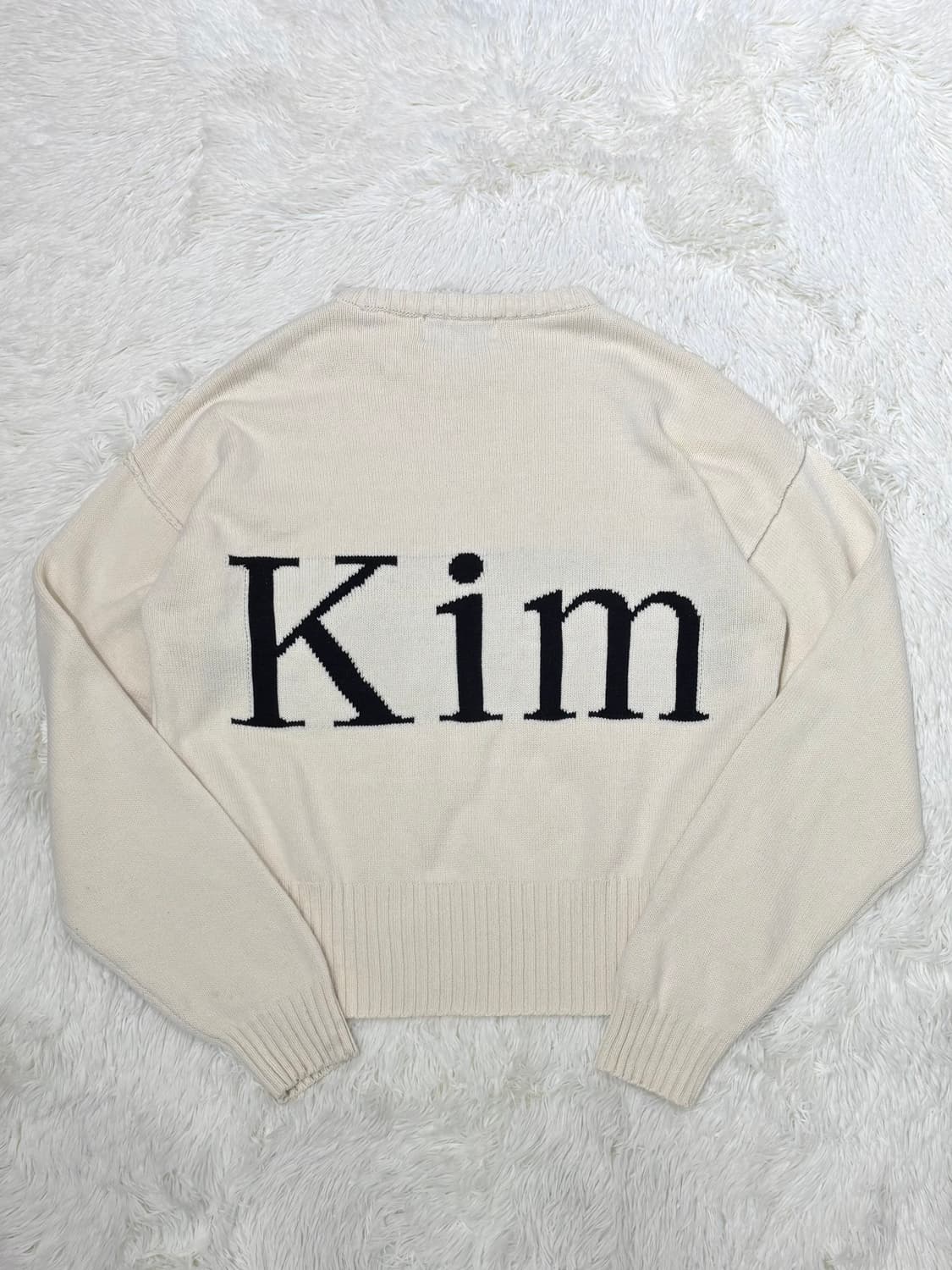 마뗑킴 빅로고 베이지 니트 상품이미지7