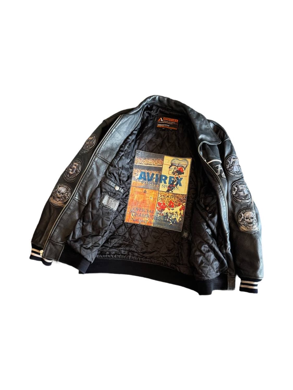 아비렉스 레더 바시티 자켓 상품이미지4