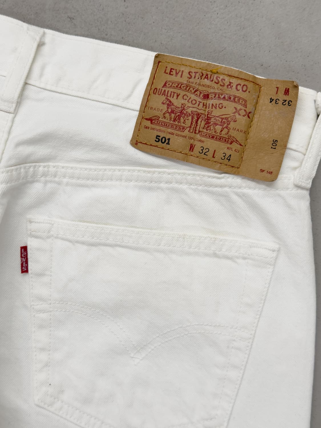 리바이스 501 화이트 데님 상품이미지5