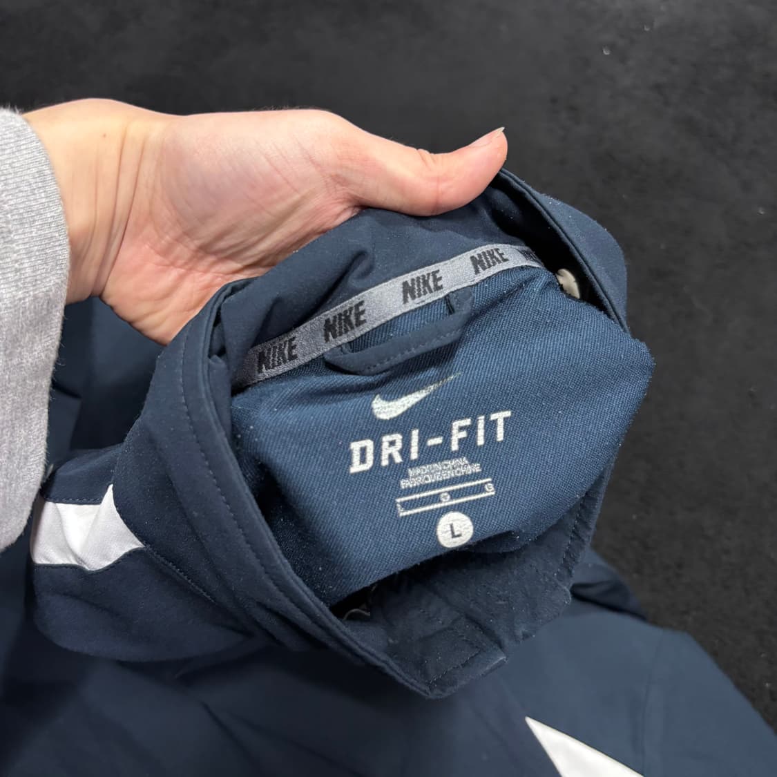 L 나이키 네이비 트랙탑 져지 상품이미지3