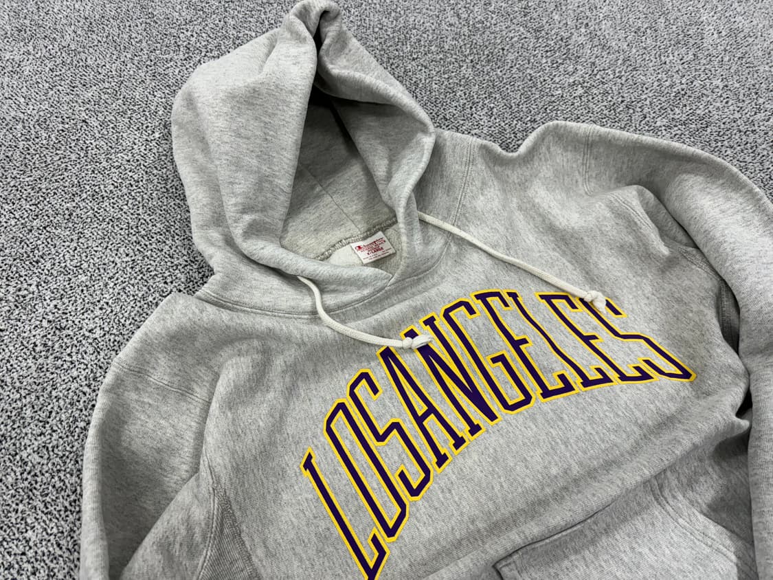 챔피온 70s 복각 USA 로스앤젤레스 리버스위브 후디 상품이미지4