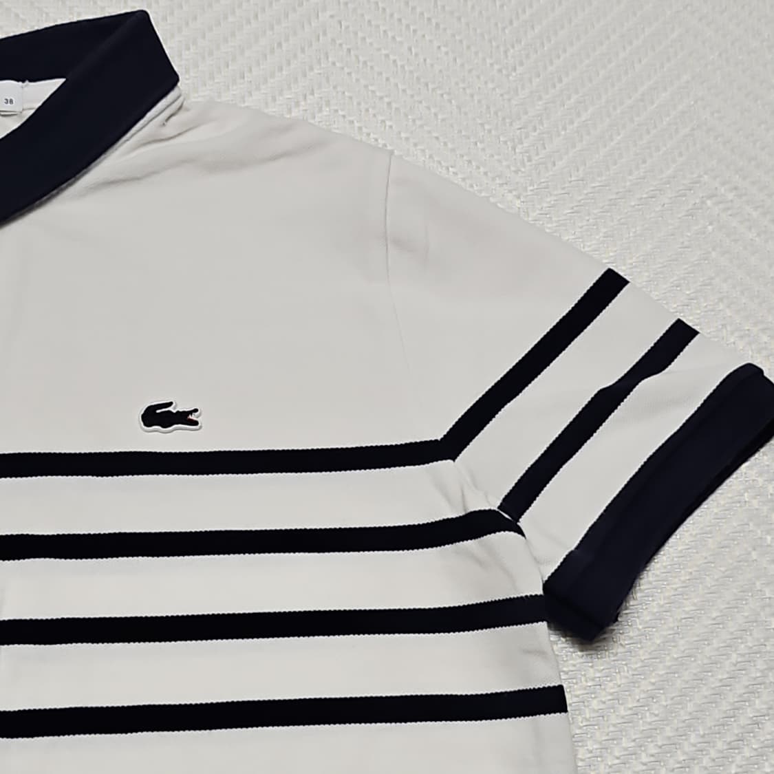 라코스테 여성 스트라이프 카라 티셔츠 38 상품이미지2