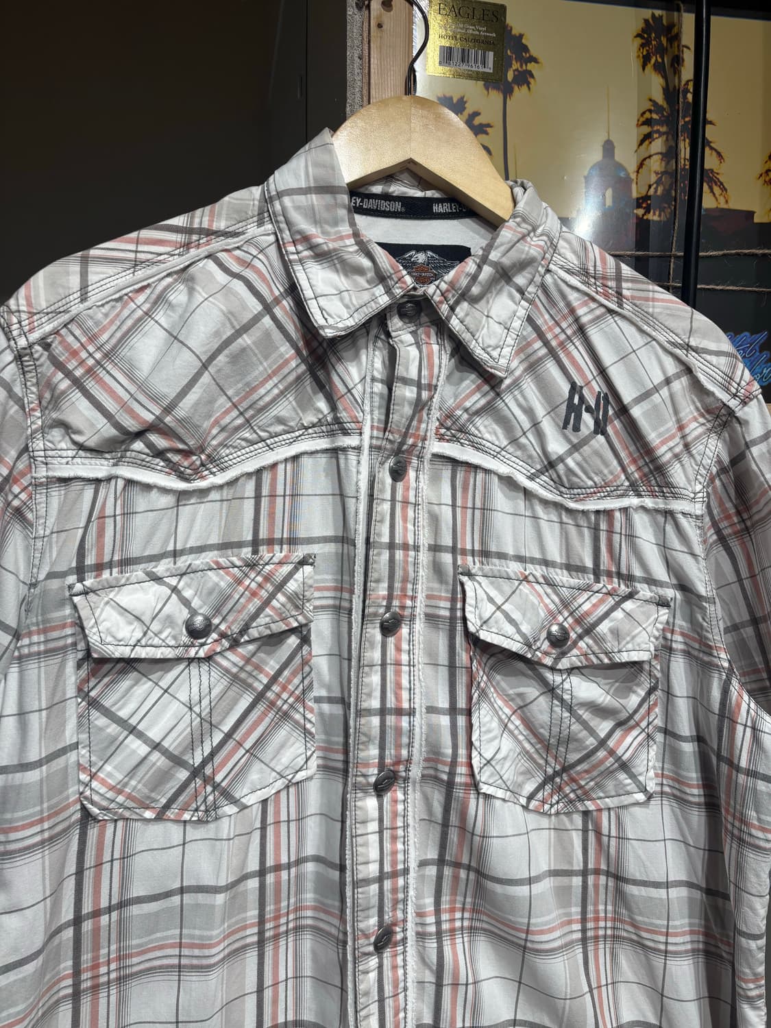 Harley-Davidson Plaid Western Snap Shirt 상품이미지2
