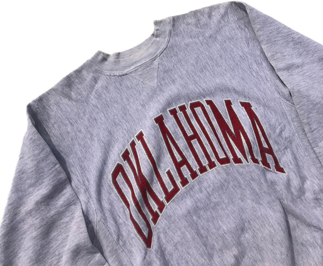 미국 빈티지 구제 멜란지 그레이 리버스위브 맨투맨 상품이미지4