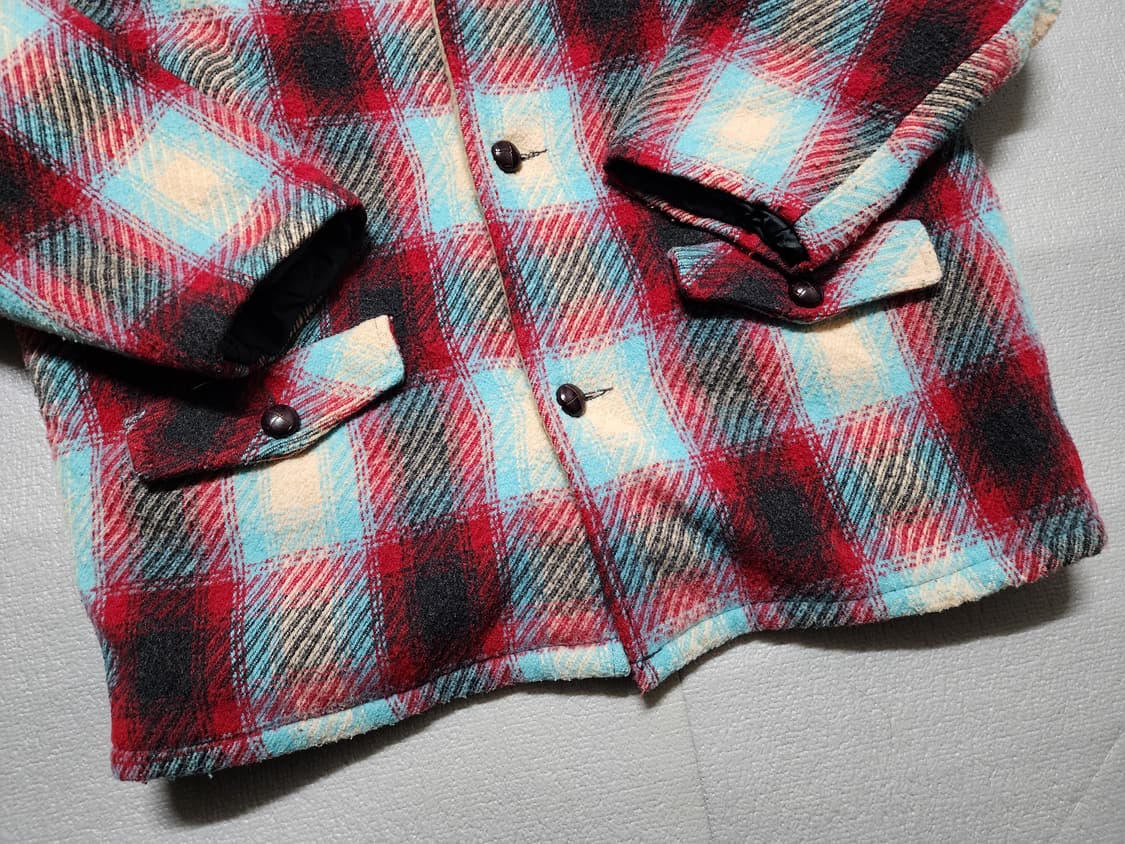 빈티지 BIGI 비기 체크 울 헤비 자켓 상품이미지3