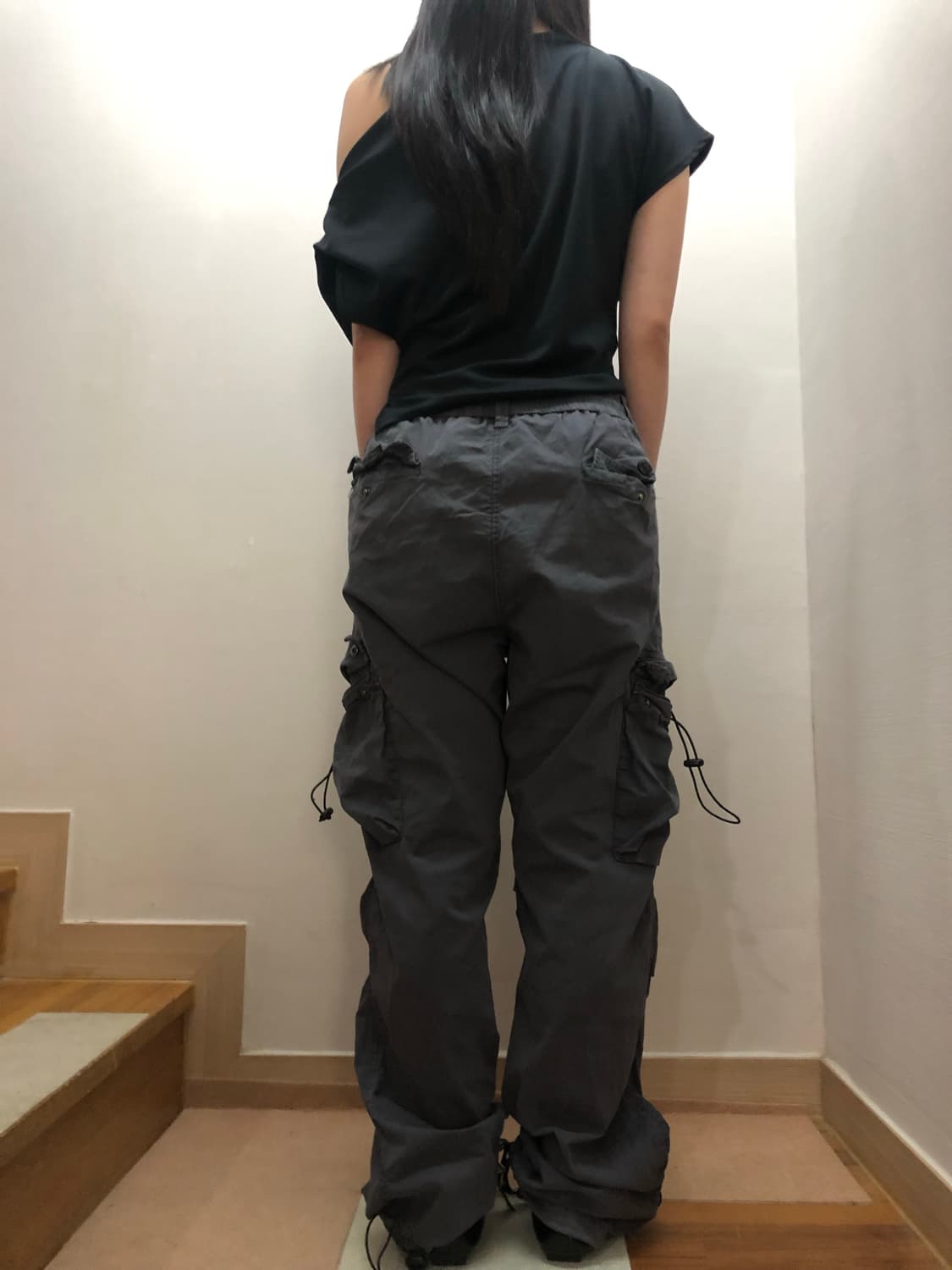 빈티지 딥그레이 포켓 디테일 팬츠 상품이미지9