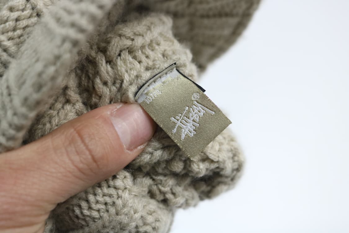 올드 스투시 00s 빈티지 로고 자수 케이블 니트 챙 비니 (Free) 상품이미지8