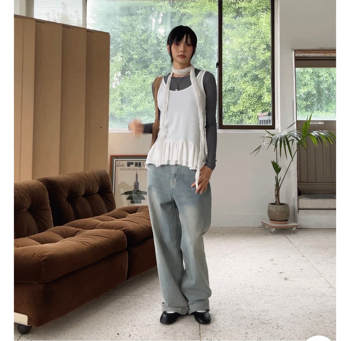 당당걸 레이어드 프릴 민소매 새상품 상품이미지3