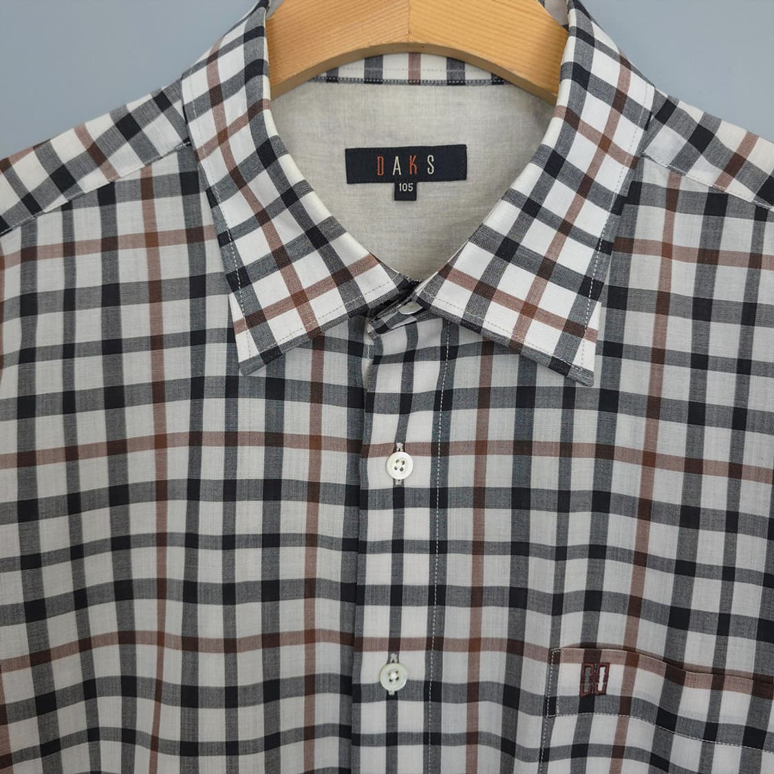 닥스 DAKS 체크 반팔 셔츠 105 상품이미지2