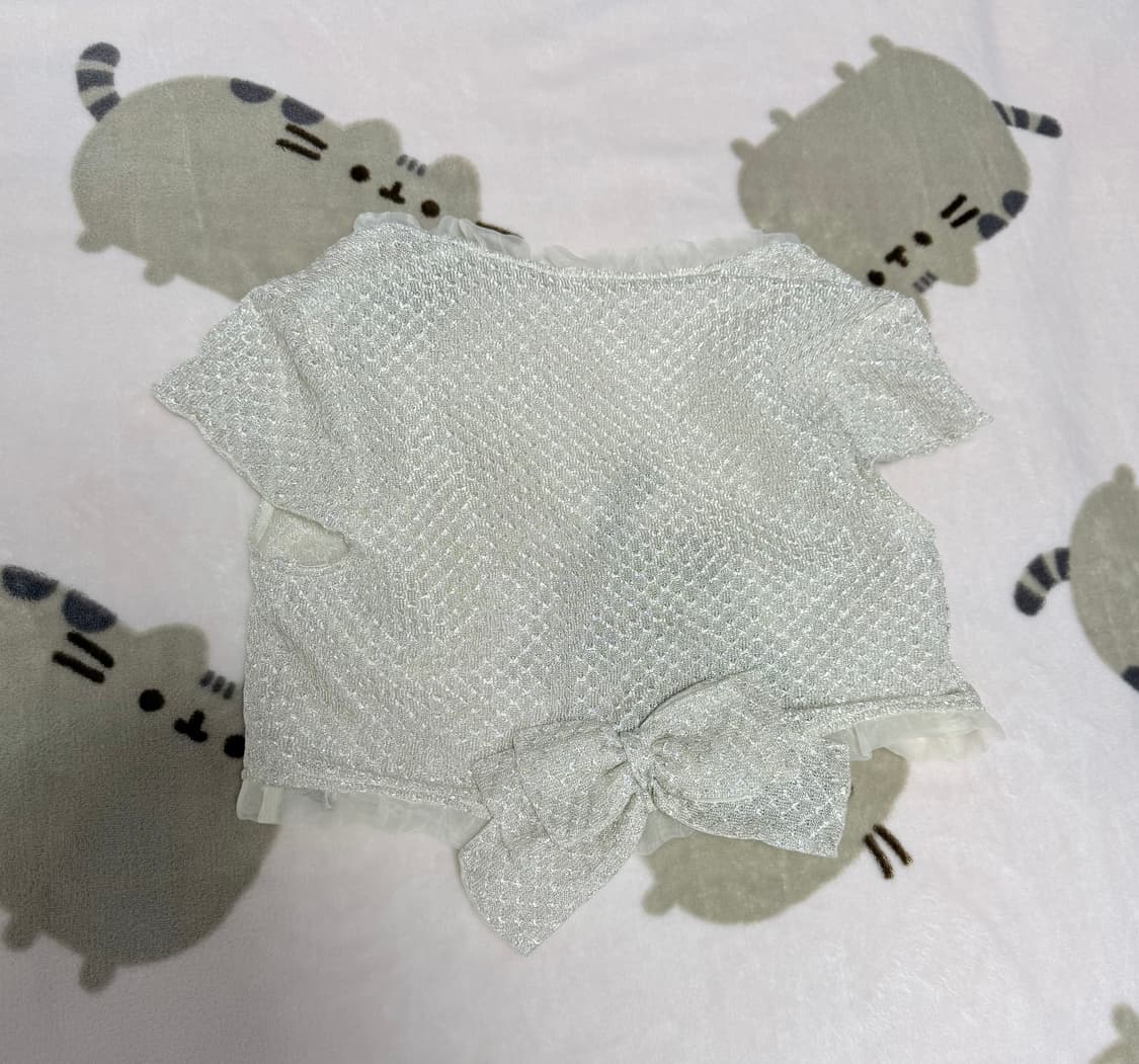 리본 레이스 크롭 볼레로 가디건 상품이미지2