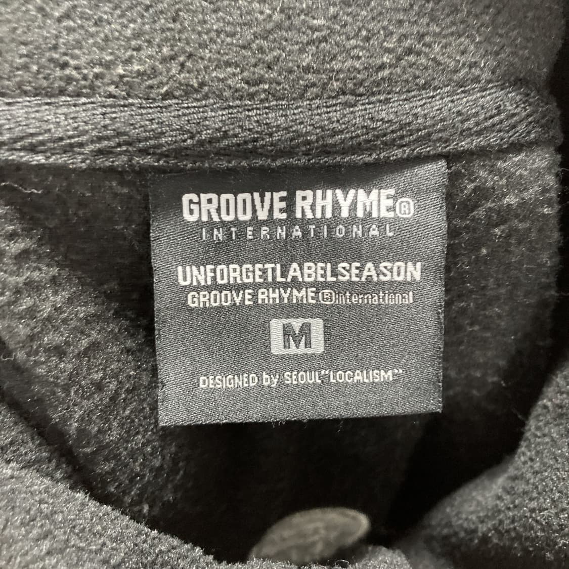 그루브라임 남성 기모 플리스 반집업티 블랙 M 상품이미지4