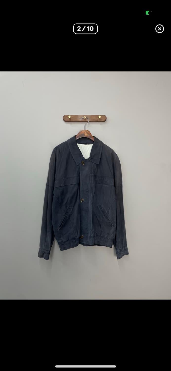 빈티지 네이비 블루종 스웨이드 자켓 A3200 상품이미지2