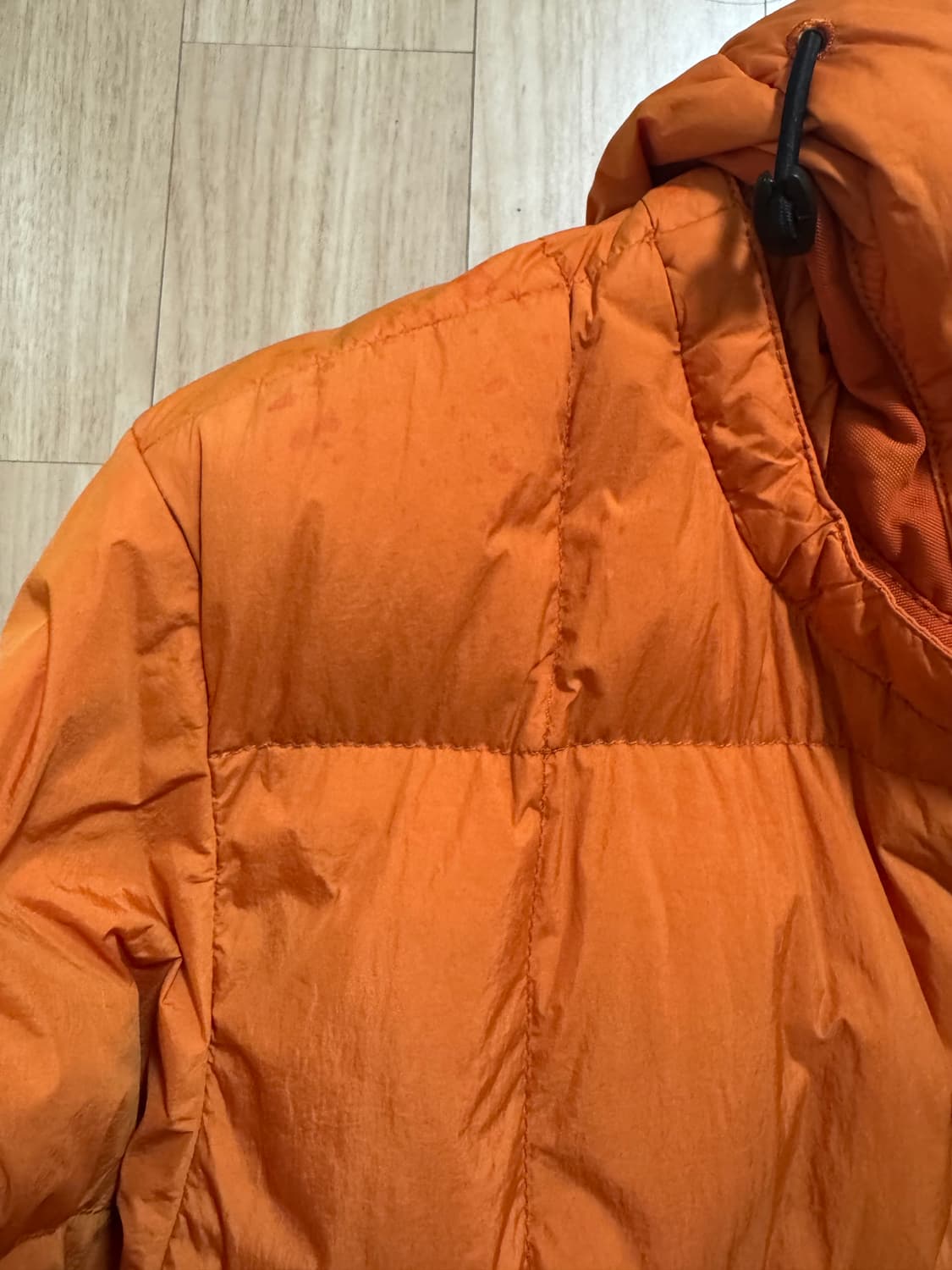 [M] 스톤아일랜드 크링클랩스 후드 패딩 주황 오렌지 상품이미지3