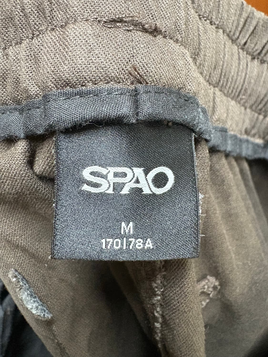 스파오 라이트 코튼 와이드 밴딩 팬츠 M 다크브라운 상품이미지5