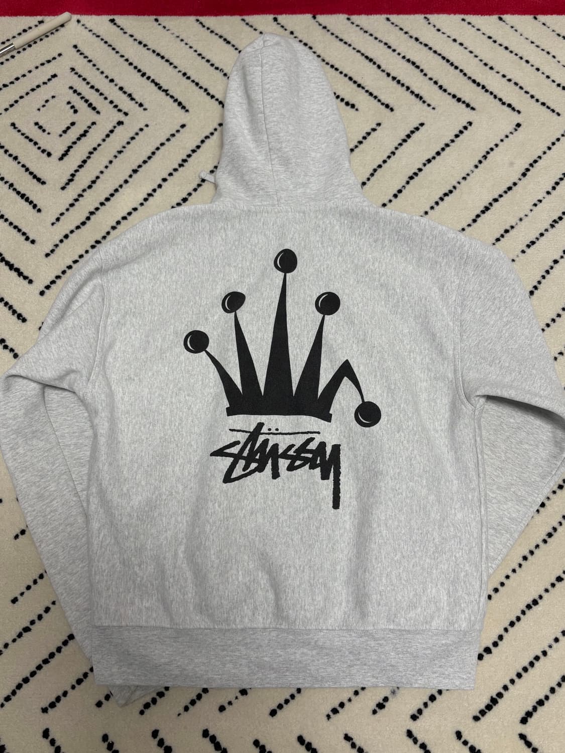 Stussy 리갈 크라운 후드집업 그레이 L 상품이미지3
