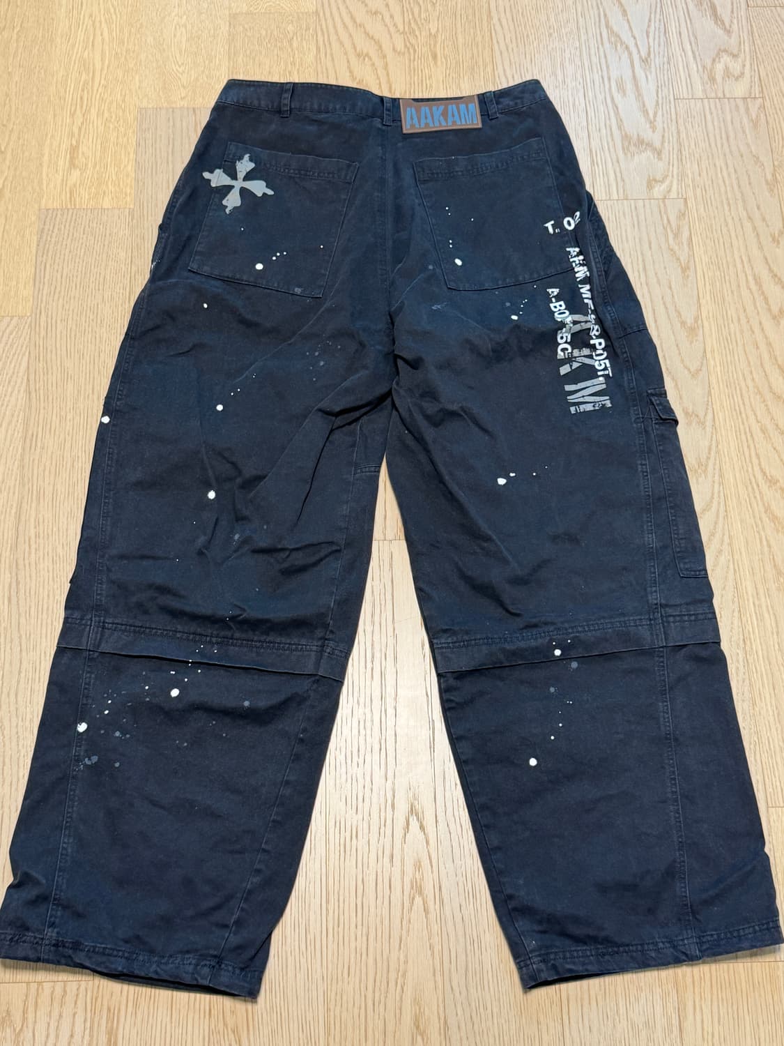 [2] 아캄 페인티드 밀리터리 카고 팬츠 블랙 상품이미지3