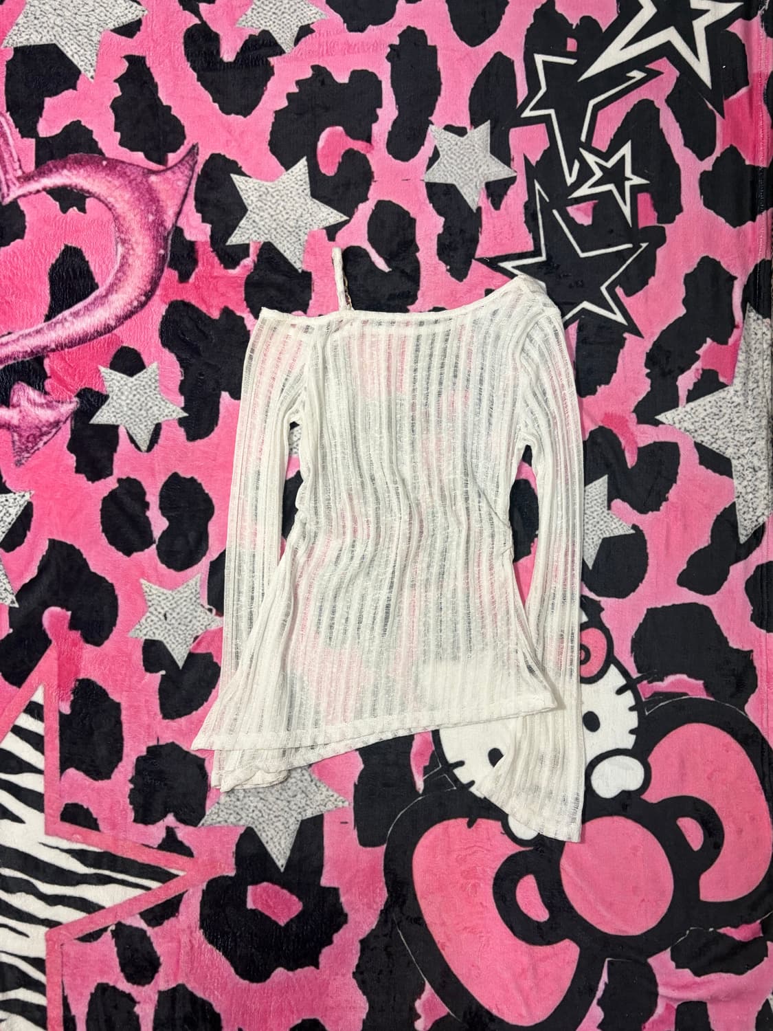 Y2K angel See-through one off-shoulder  상품이미지2